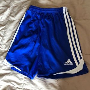 Royal blue adidas shorts size medium. Boys size
